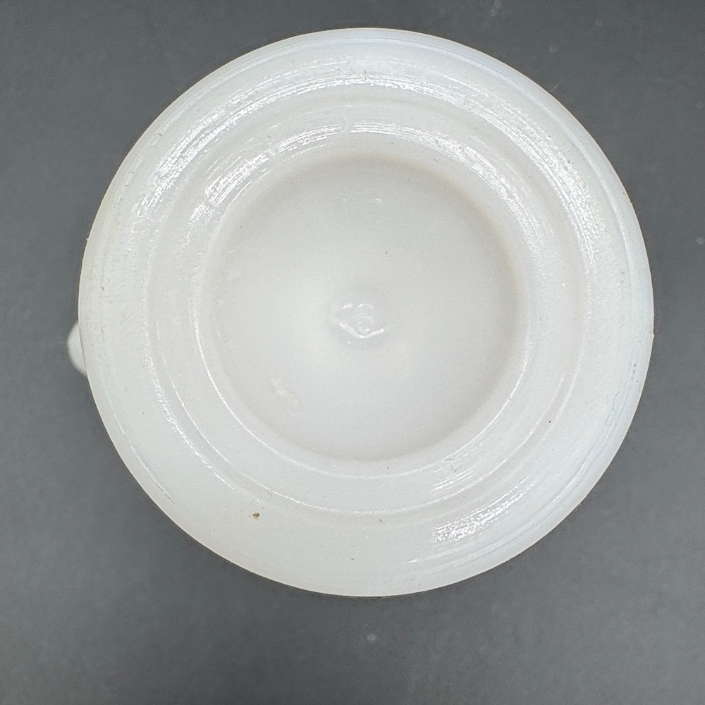 Vintage Avon Dutch Treat Demi-Cup Footed Milk Glass Orange Bud Vase 5” - Picture 5 of 5